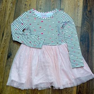 Isaac Mizrahi New York Hearts Pink Tutu Tulle Striped Dress Size Small / 4T